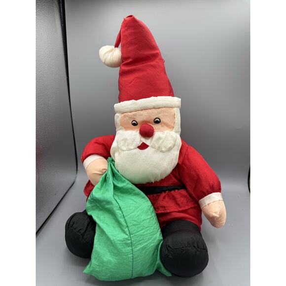 Vintage International Silver Co. Stuffed Santa Claus Doll Decoration - Picture 1 of 7